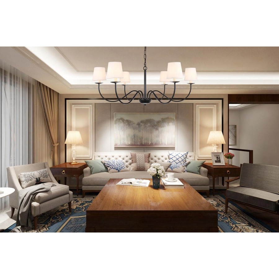 Elegant Chandelier - Black (LD6103D37BK)