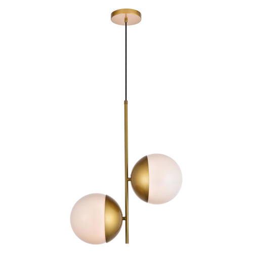 Elegant Pendant Light - Brass/Glass Matte (LD6120BR)
