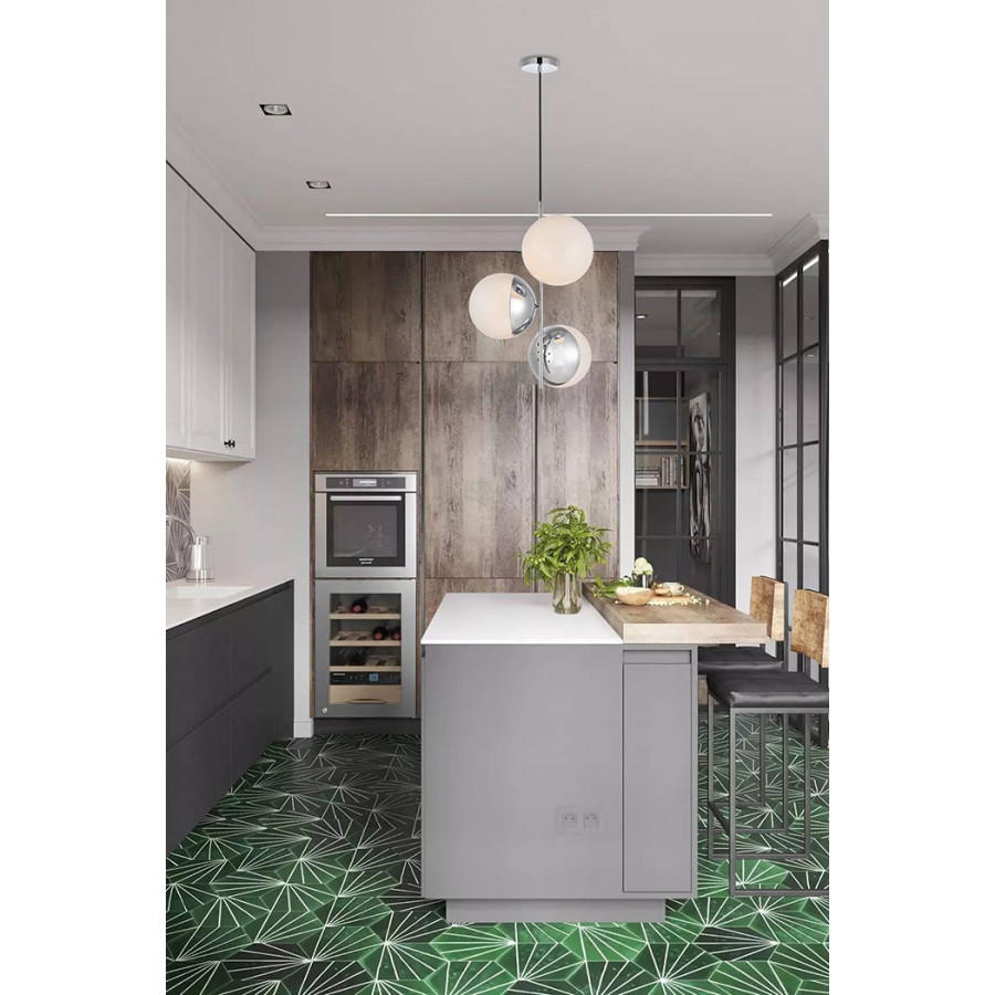 Elegant Pendant Light - Chrome/Glass Matte (LD6124C)