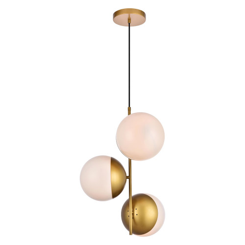 Elegant Pendant Light - Brass/Glass Matte (LD6126BR)