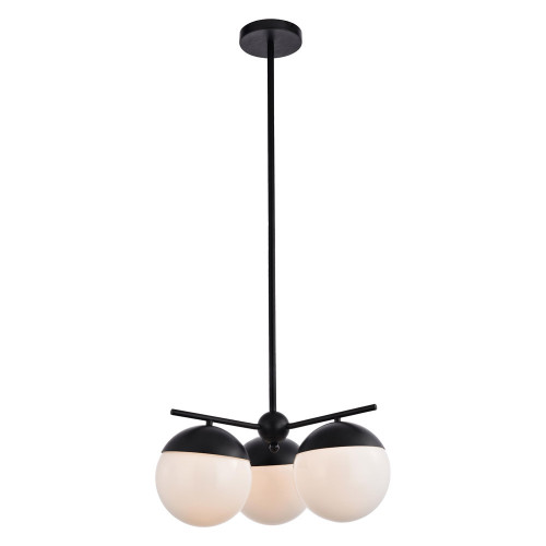 Elegant Pendant Light - Black/Glass Matte (LD6128BK)