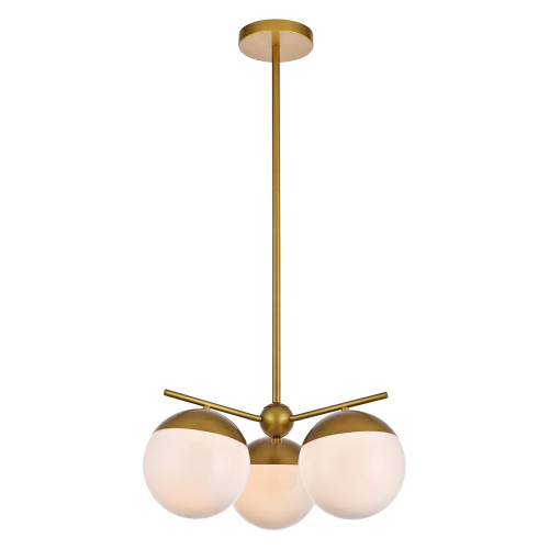 Elegant Pendant Light - Brass/Glass Matte (LD6132BR)