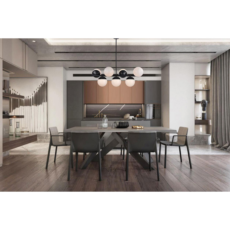Elegant Pendant Light - Black/Glass Matte (LD6134BK)