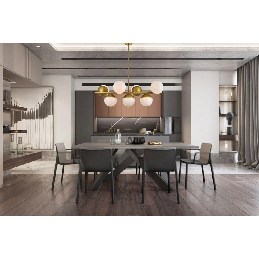Elegant Pendant Light - Brass/Glass Matte (LD6138BR)