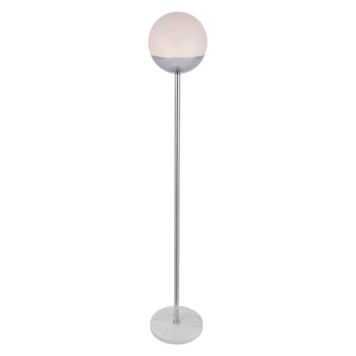 Elegant LED Floor Lamp - Chrome/Glass Matte (LD6148C)