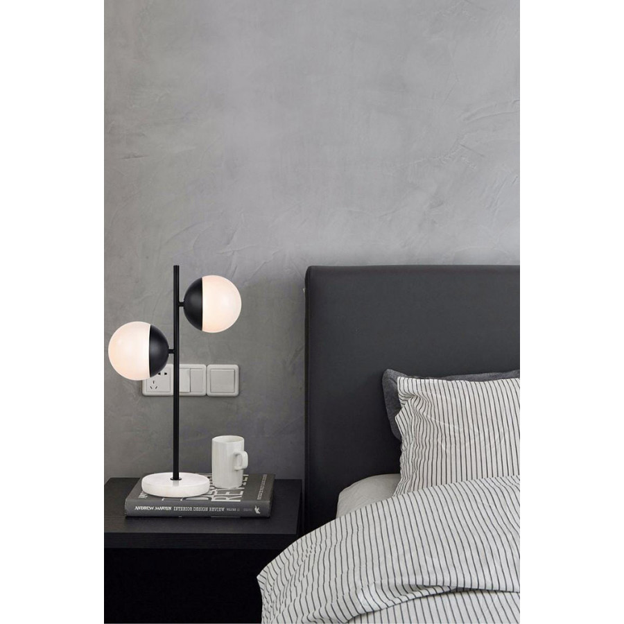 Elegant LED Table Lamp - Black/Glass Matte (LD6152BK)