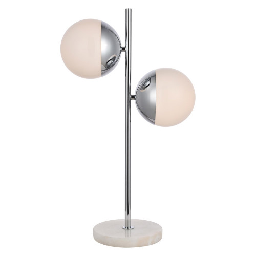 Elegant LED Table Lamp - Chrome/Glass Matte (LD6154C)
