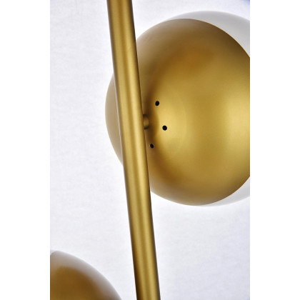 Elegant LED Floor Lamp - Brass/Glass Matte (LD6162BR)