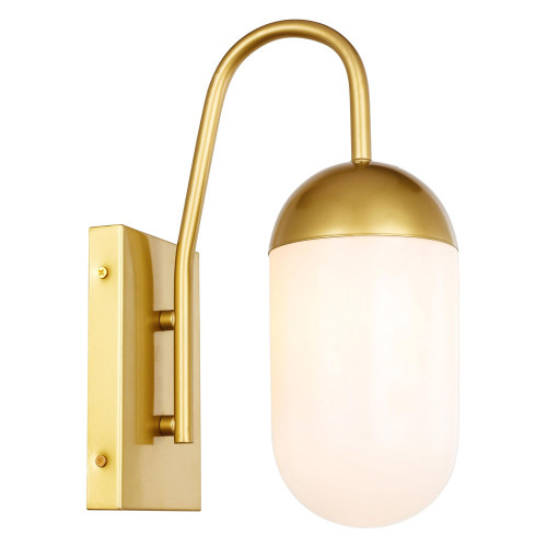 Elegant Wall Sconce - Brass/Matte Glass (LD6173BR)