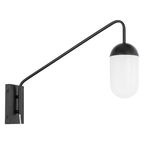 Elegant Wall Sconce - Black/Matte Glass (LD6175BK)