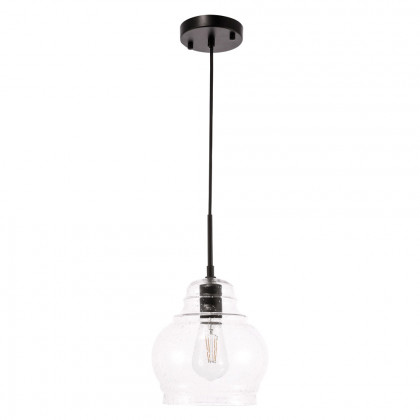 Elegant Pendant Light - Black, L 8" (LD6198BK)