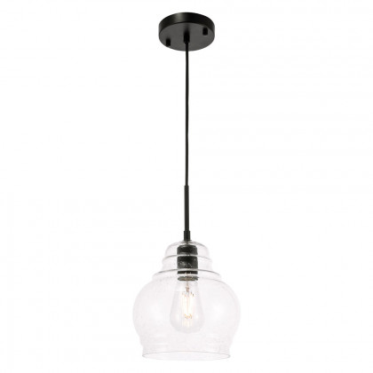 Elegant Pendant Light - Black, L 8" (LD6198BK)