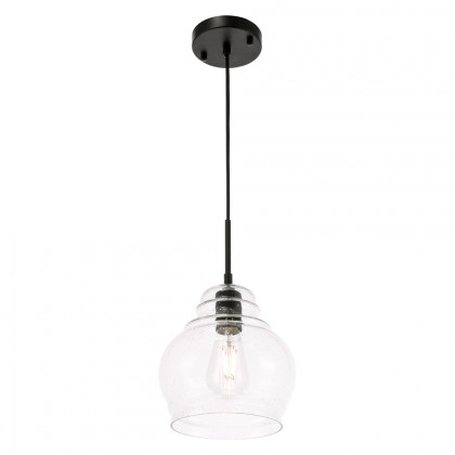 Elegant Pendant Light - Black, L 8" (LD6198BK)