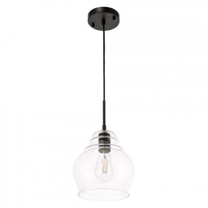 Elegant Pendant Light - Black, L 8" (LD6198BK)
