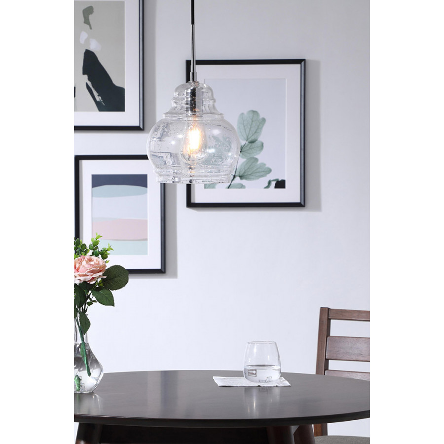 Elegant Pendant Light - Chrome, L 8" (LD6199C)
