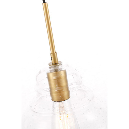 Elegant Pendant Light - Brass, L 8" (LD6200BR)