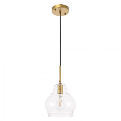 Elegant Pendant Light - Brass, L 8" (LD6200BR)