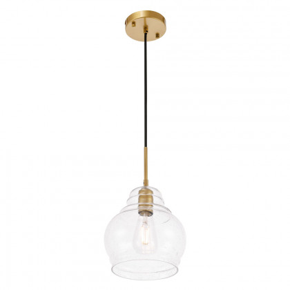 Elegant Pendant Light - Brass, L 8" (LD6200BR)