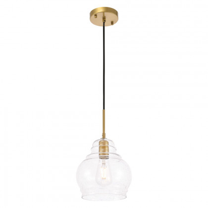 Elegant Pendant Light - Brass, L 8" (LD6200BR)