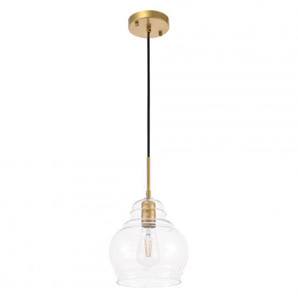 Elegant Pendant Light - Brass, L 8" (LD6200BR)