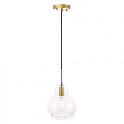Elegant Pendant Light - Brass, L 8" (LD6200BR)