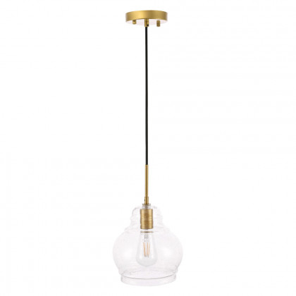 Elegant Pendant Light - Brass, L 8" (LD6200BR)