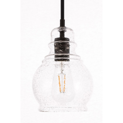 Elegant Pendant Light - Black, L 6.25" (LD6201BK)