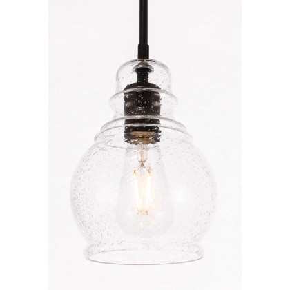 Elegant Pendant Light - Black, L 6.25" (LD6201BK)