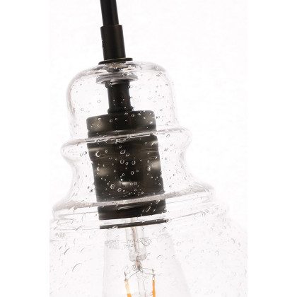 Elegant Pendant Light - Black, L 6.25" (LD6201BK)