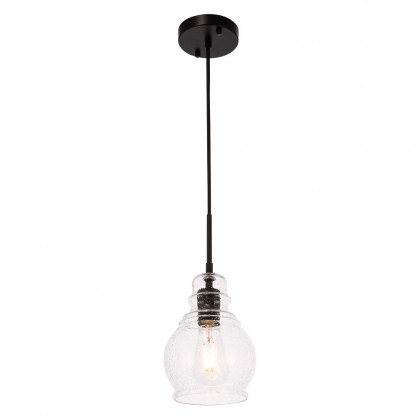 Elegant Pendant Light - Black, L 6.25" (LD6201BK)