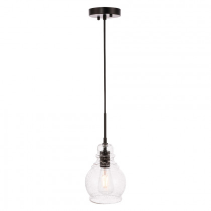 Elegant Pendant Light - Black, L 6.25" (LD6201BK)