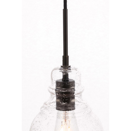 Elegant Pendant Light - Black, L 6.25" (LD6201BK)