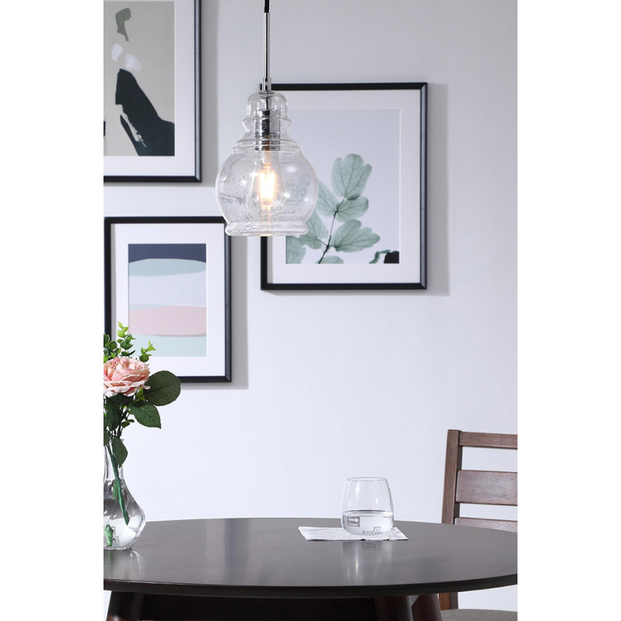 Elegant Pendant Light - Chrome, L 6.25" (LD6202C)