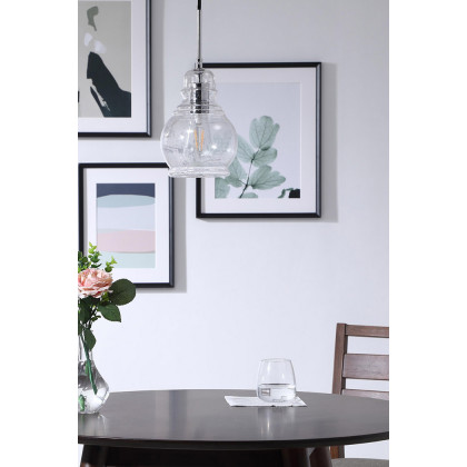 Elegant Pendant Light - Chrome, L 6.25" (LD6202C)