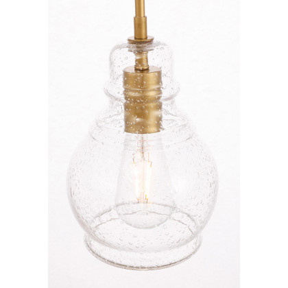 Elegant Pendant Light - Brass, L 6.25" (LD6203BR)
