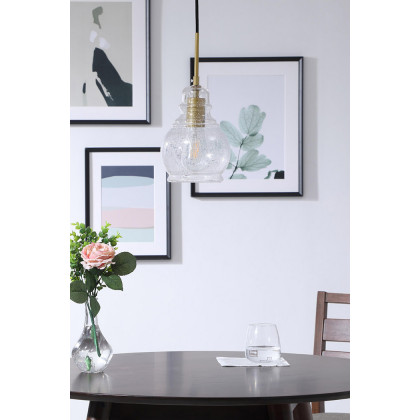 Elegant Pendant Light - Brass, L 6.25" (LD6203BR)