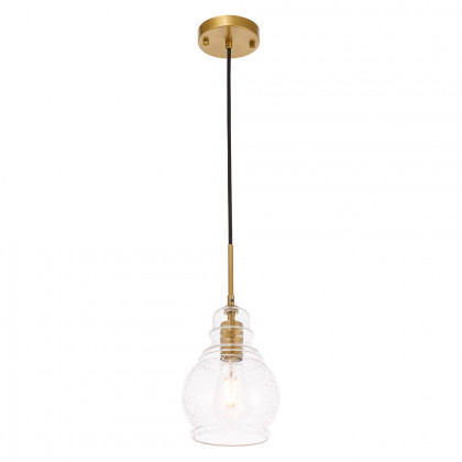Elegant Pendant Light - Brass, L 6.25" (LD6203BR)