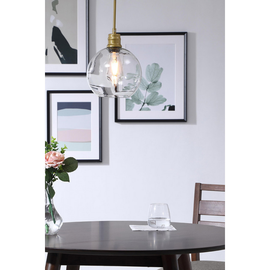 Elegant Pendant Light - Brass, L 8" (LD6206BR)