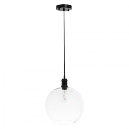 Elegant Pendant Light - Black, L 12.5" (LD6207BK)