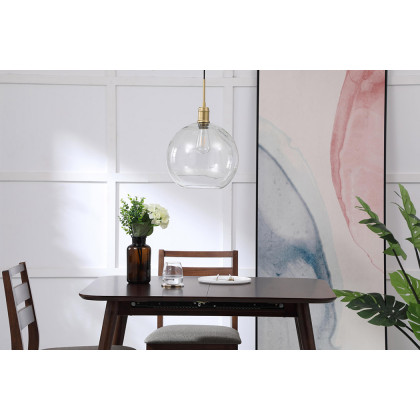 Elegant Pendant Light - Brass, L 12.5" (LD6209BR)