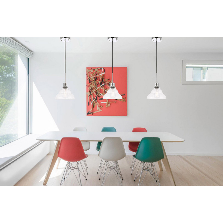 Elegant Pendant Light - Chrome, L 8.5" (LD6217C)