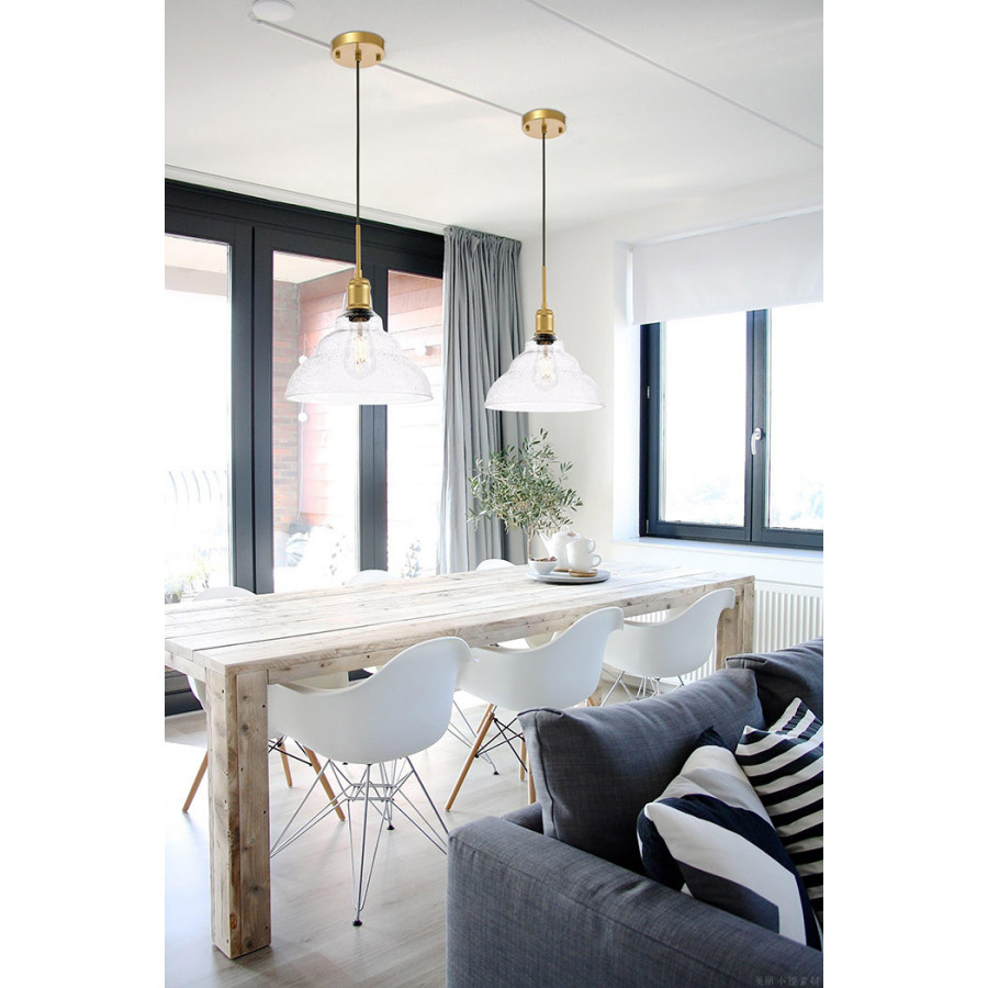 Elegant Pendant Light - Brass, L 11" (LD6221BR)