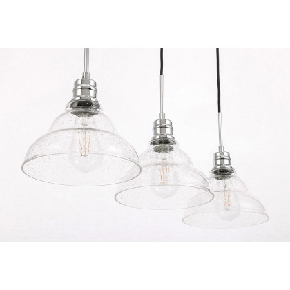 Elegant Pendant Light - Chrome, L 34.5" (LD6223C)