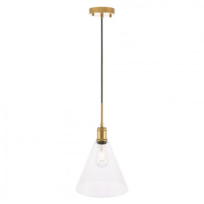 Elegant Pendant Light - Brass, L 10" (LD6227BR)