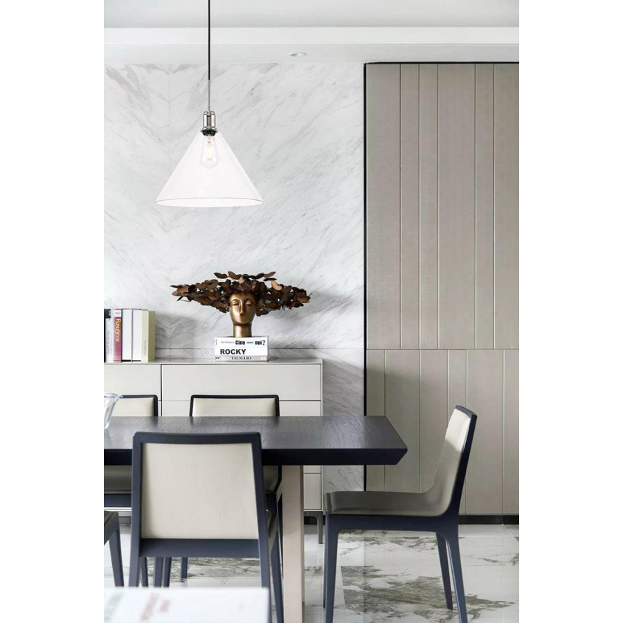 Elegant Pendant Light - Chrome, L 13.75" (LD6229C)
