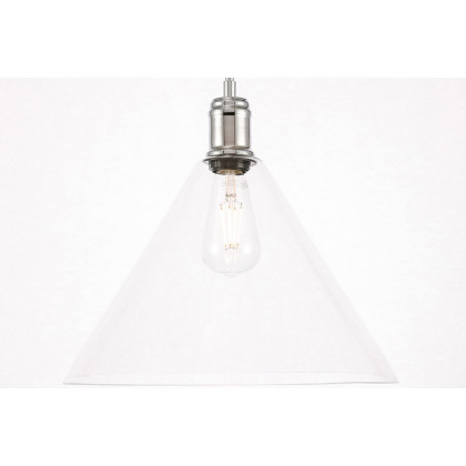 Elegant Pendant Light - Chrome, L 13.75" (LD6229C)