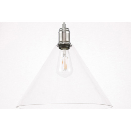 Elegant Pendant Light - Chrome, L 13.75" (LD6229C)