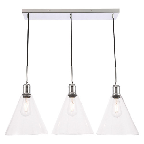 Elegant Pendant Light - Chrome, L 36" (LD6232C)