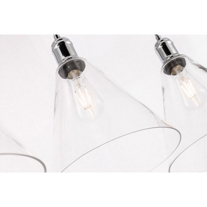 Elegant Pendant Light - Chrome, L 36" (LD6232C)