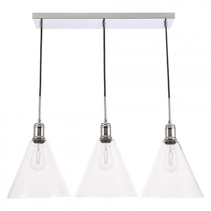 Elegant Pendant Light - Chrome, L 36" (LD6232C)